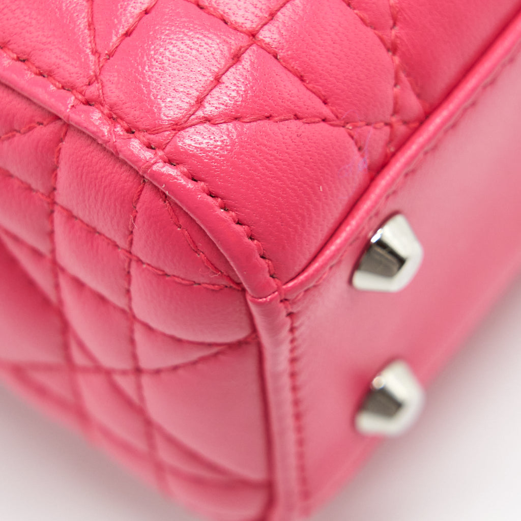 DIOR MINI LADY DIOR LAMBSKIN PINK SHW