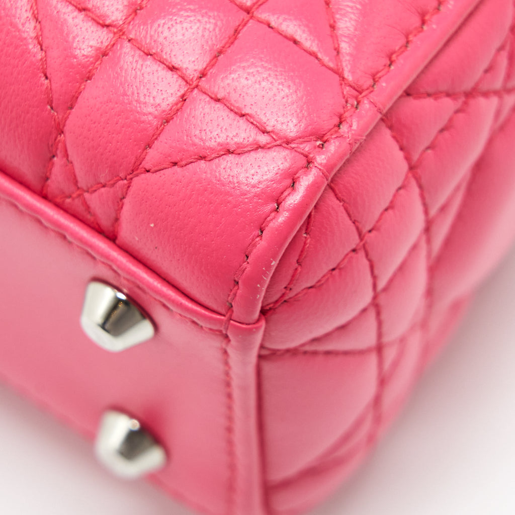 DIOR MINI LADY DIOR LAMBSKIN PINK SHW
