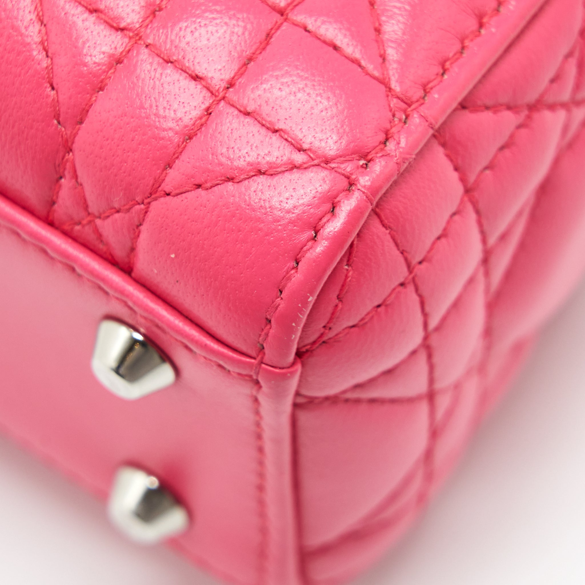 DIOR MINI LADY DIOR LAMBSKIN PINK SHW