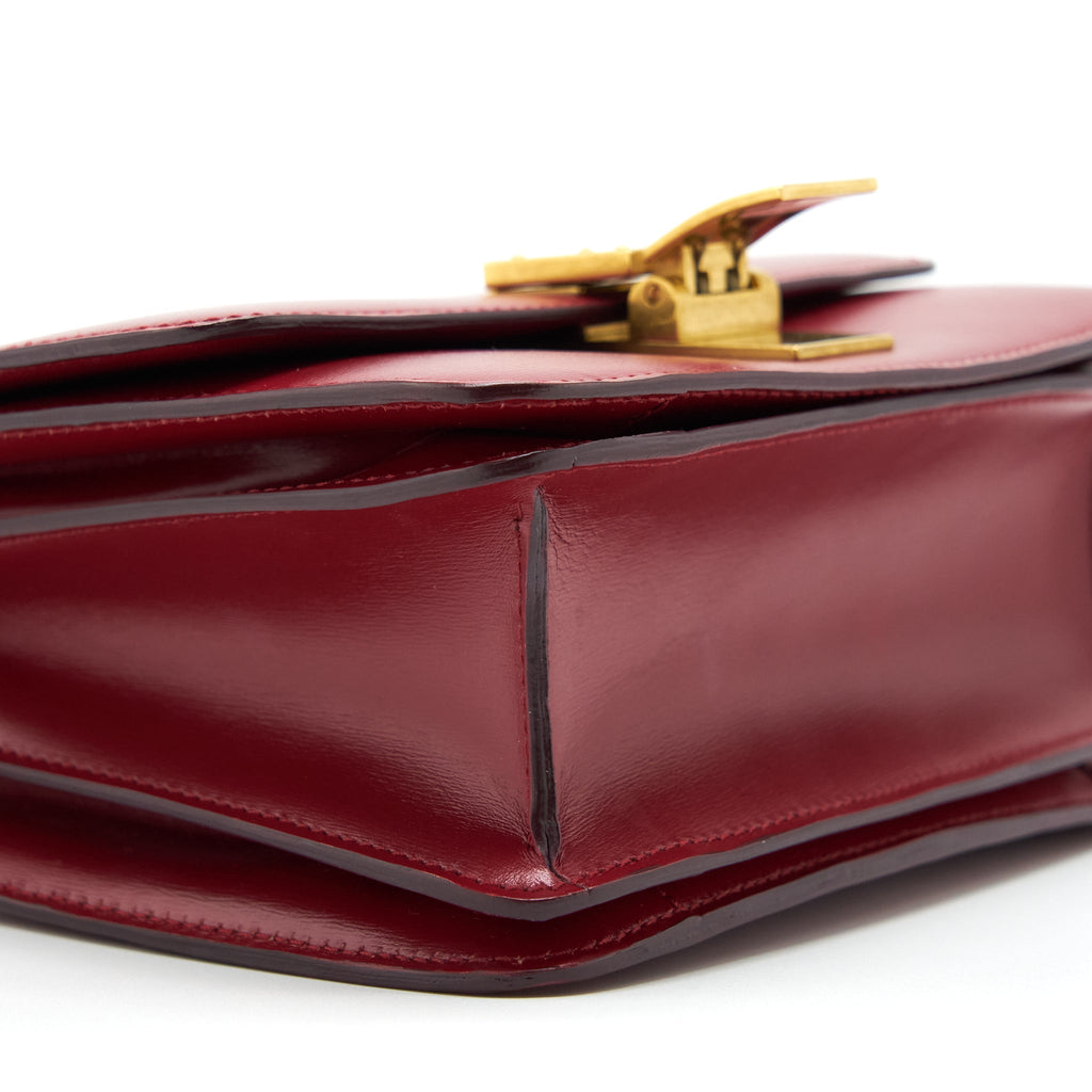 CELINE SMALL CLASSIC BAG IN BOX CALFSKIN RED GHW