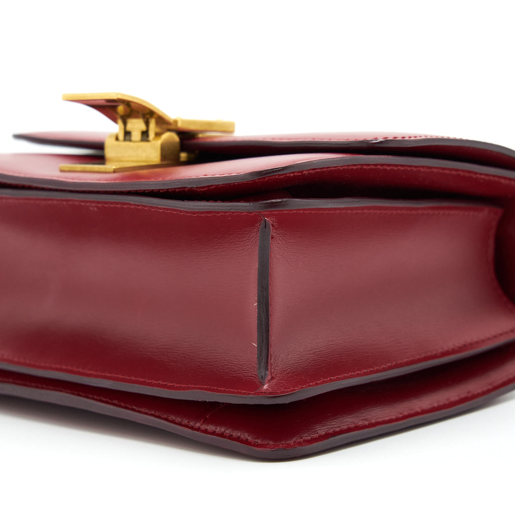 CELINE SMALL CLASSIC BAG IN BOX CALFSKIN RED GHW