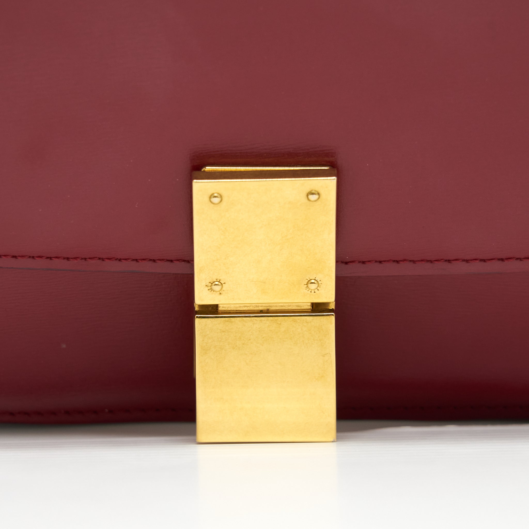 CELINE SMALL CLASSIC BAG IN BOX CALFSKIN RED GHW