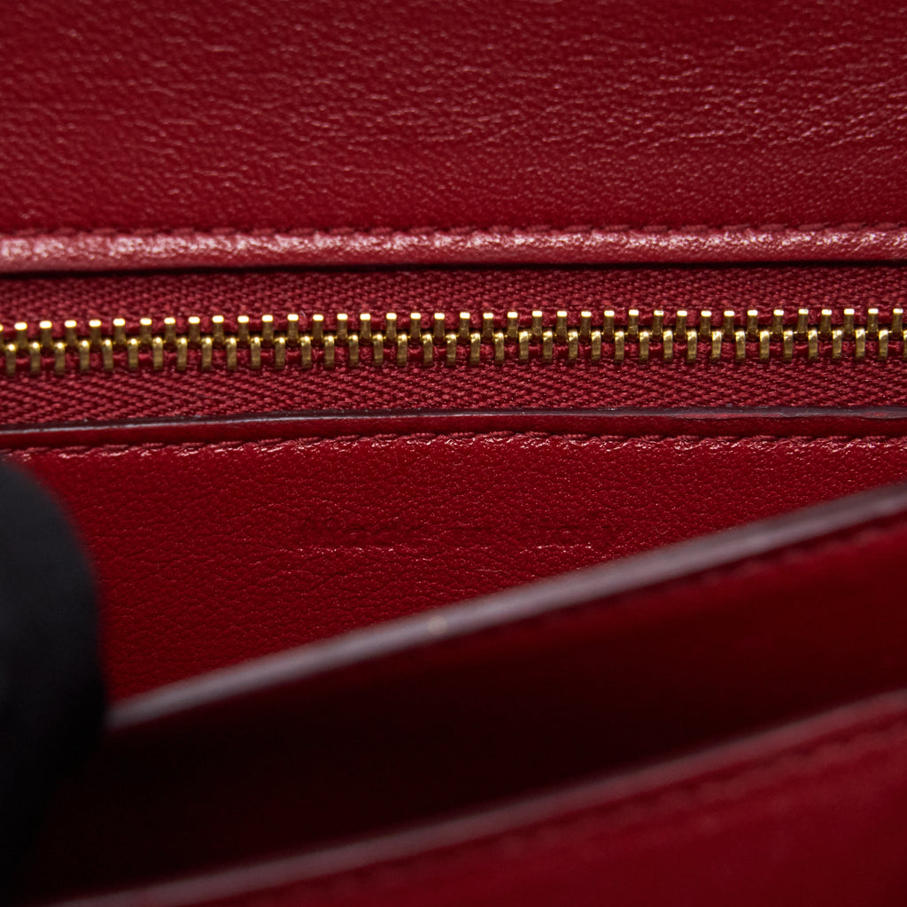 CELINE SMALL CLASSIC BAG IN BOX CALFSKIN RED GHW