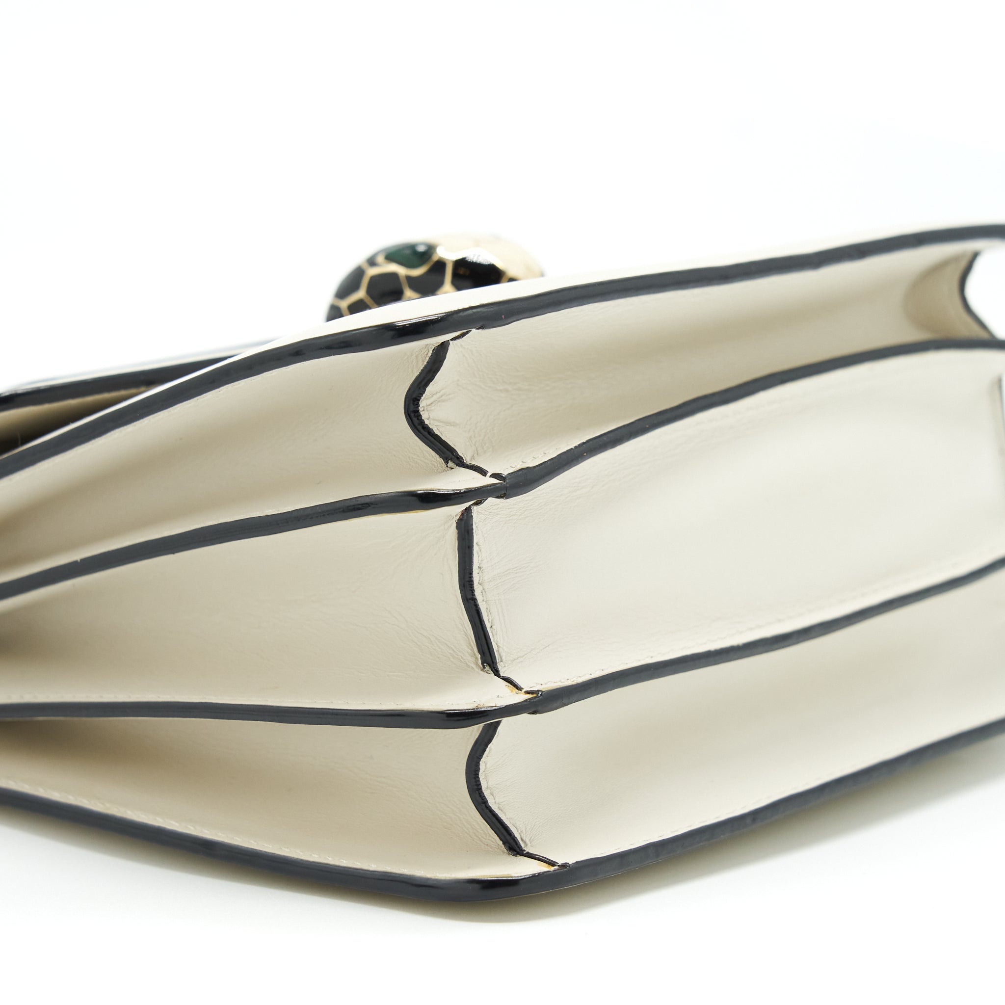 BVLGARI TOP HANDLE SERPENTI BAG WHITE