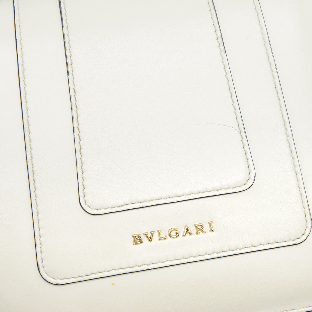 BVLGARI TOP HANDLE SERPENTI BAG WHITE