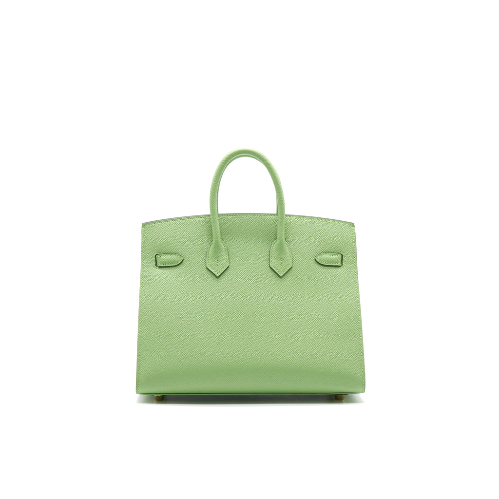 HERMES BIRKIN 25 SELLIER VERT CRIQUET GHW