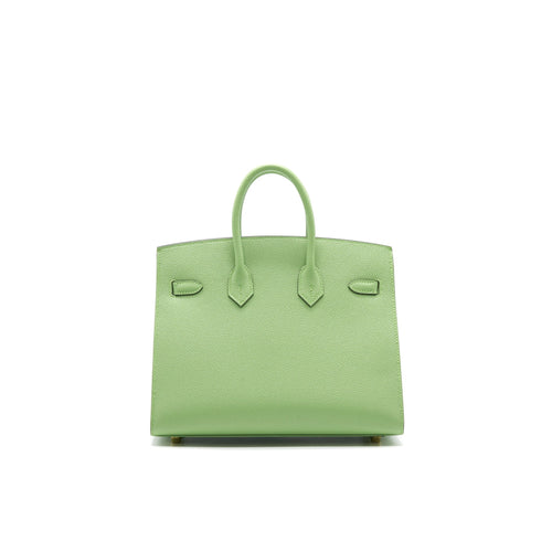 HERMES BIRKIN 25 SELLIER VERT CRIQUET GHW