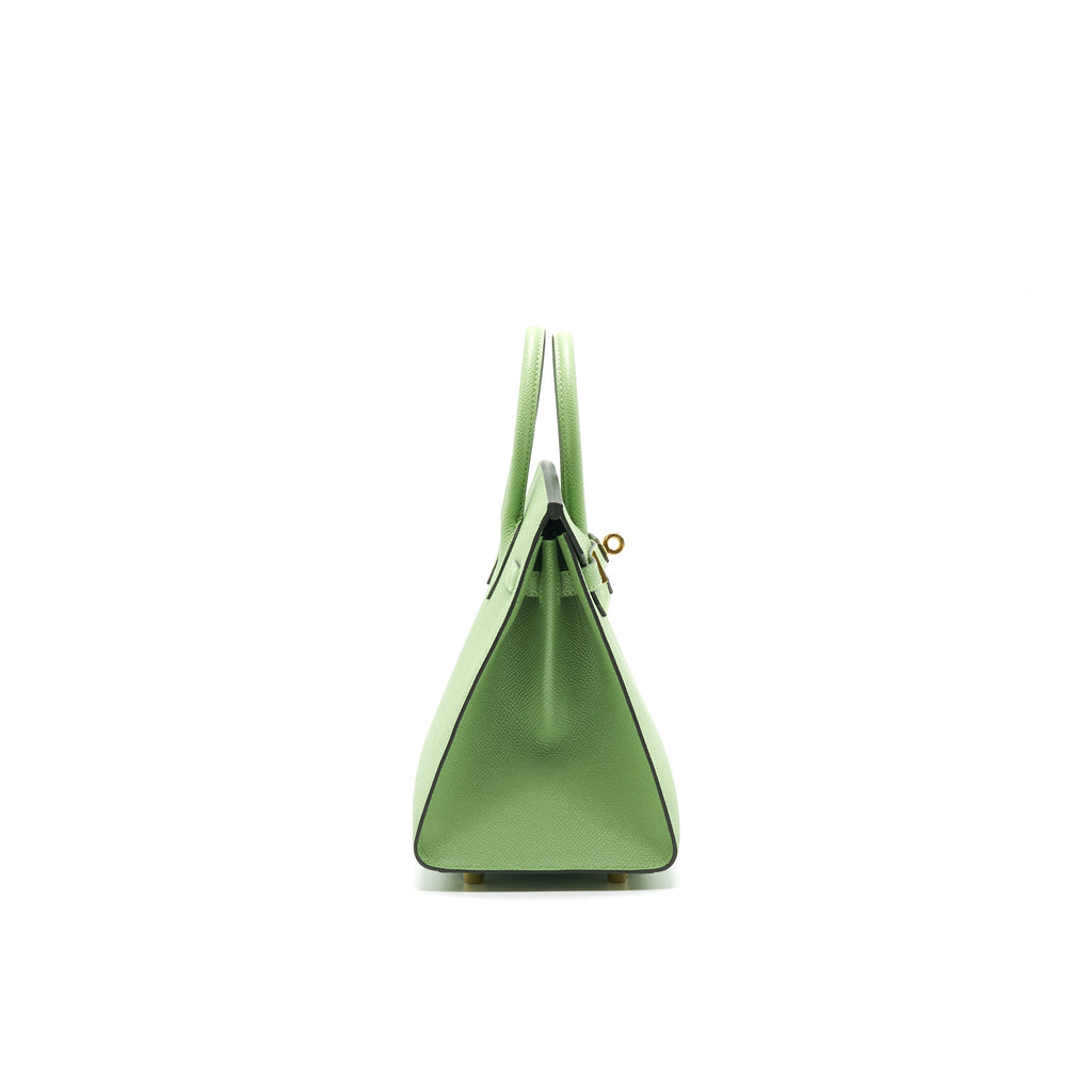 HERMES BIRKIN 25 SELLIER VERT CRIQUET GHW