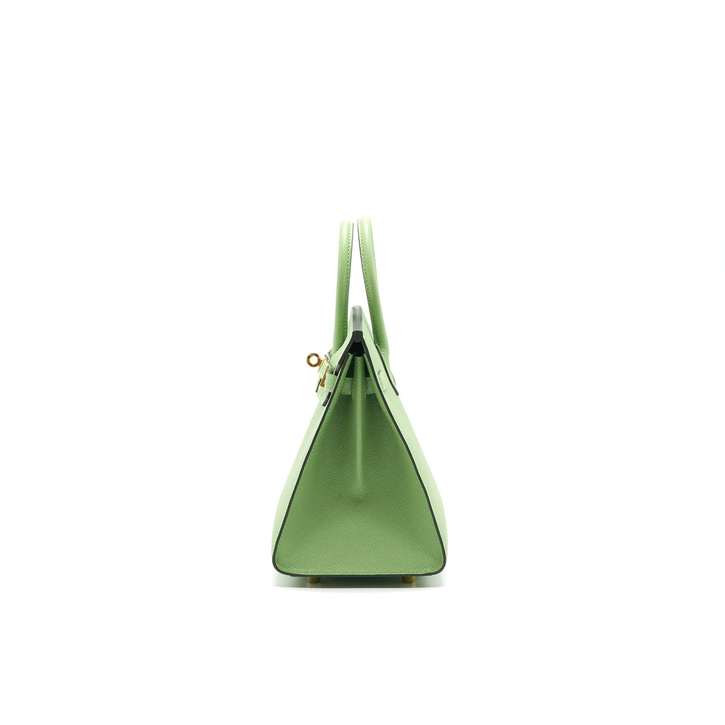 HERMES BIRKIN 25 SELLIER VERT CRIQUET GHW