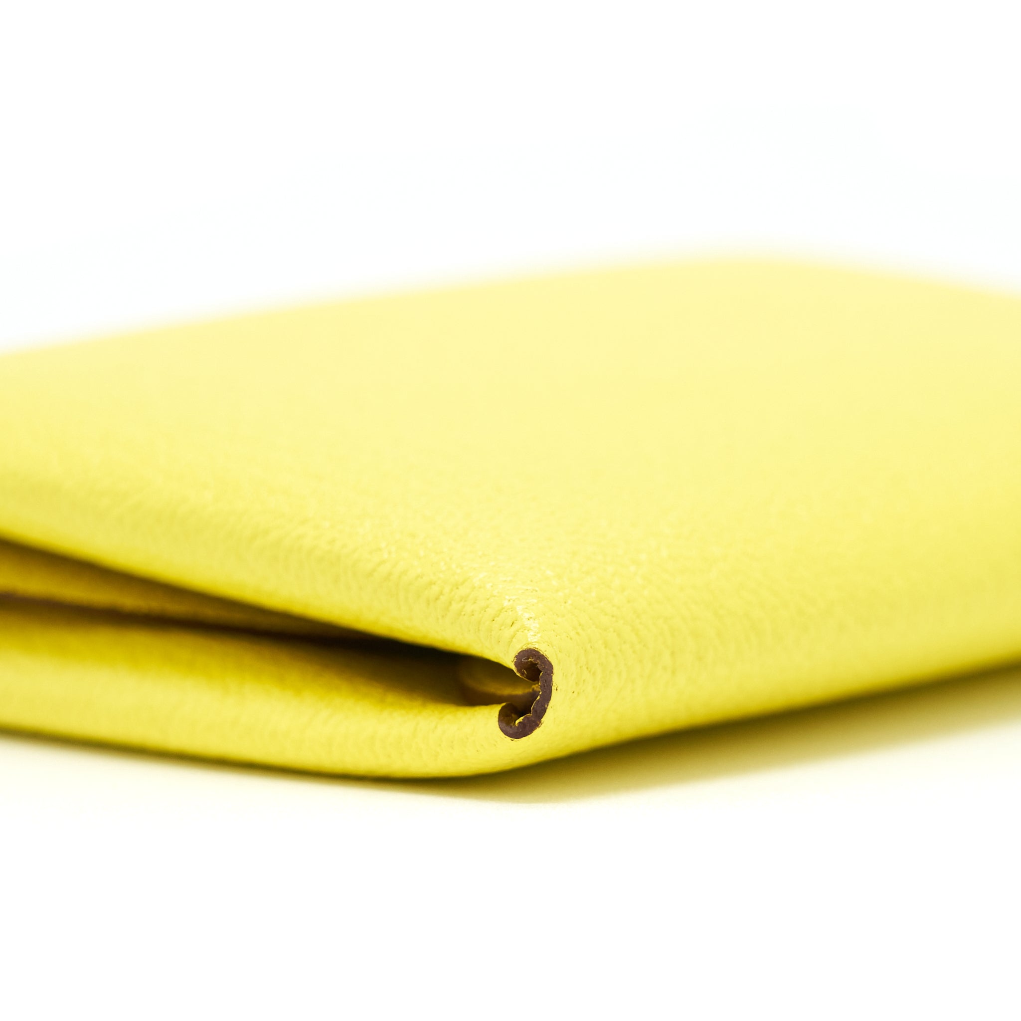 HERMES CALVI DUO CARD HOLDER CHÈVRE MYSORE JAYNE CITRON SHW