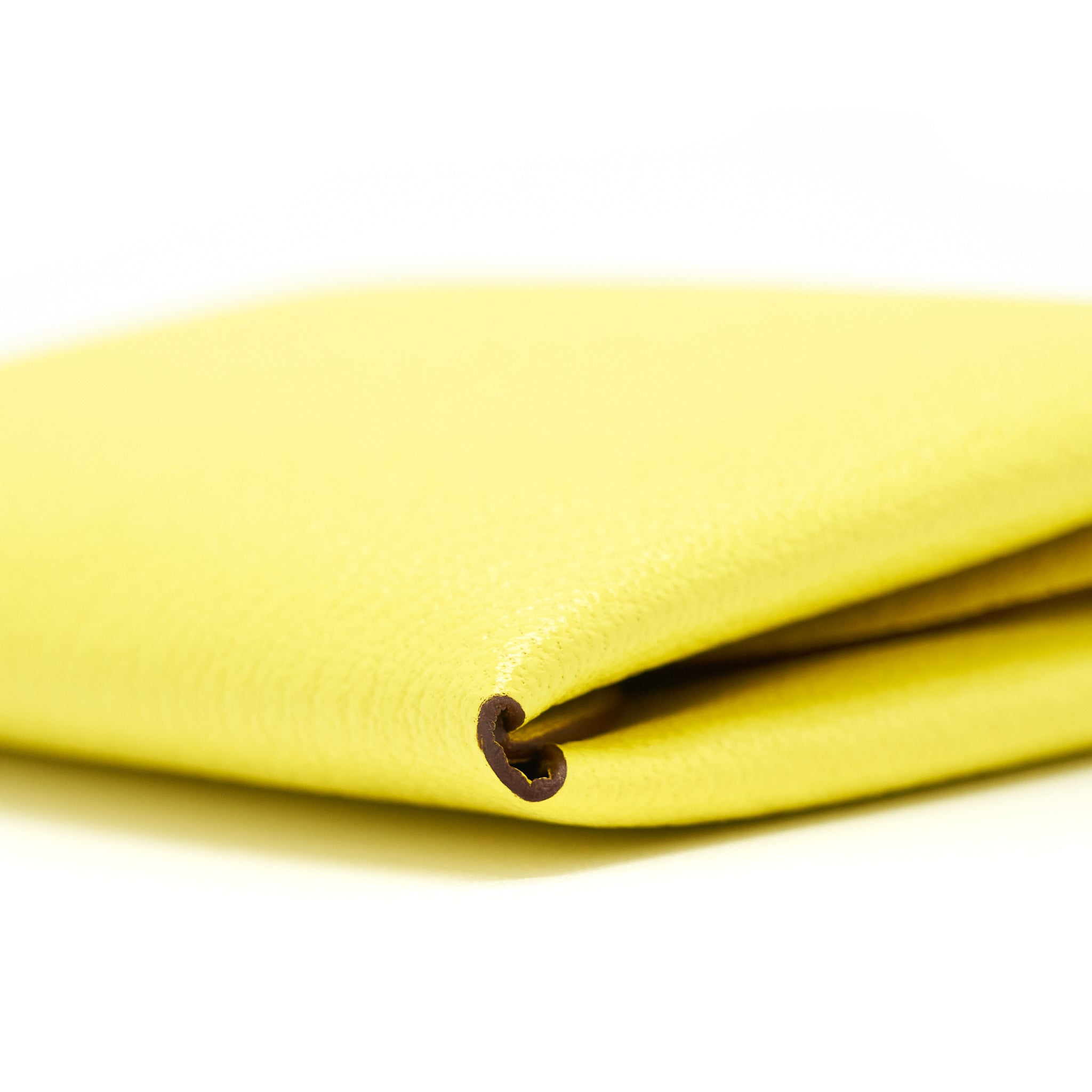 HERMES CALVI DUO CARD HOLDER CHÈVRE MYSORE JAYNE CITRON SHW