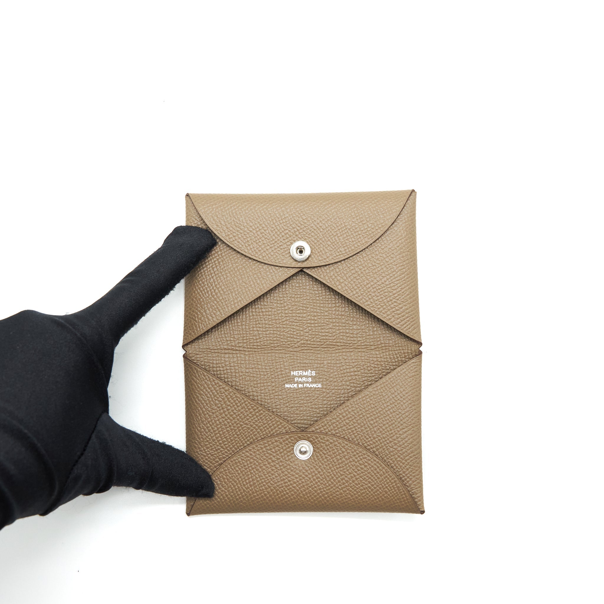 HERMES CALVI CARD HOLDER ETOUPE SHW