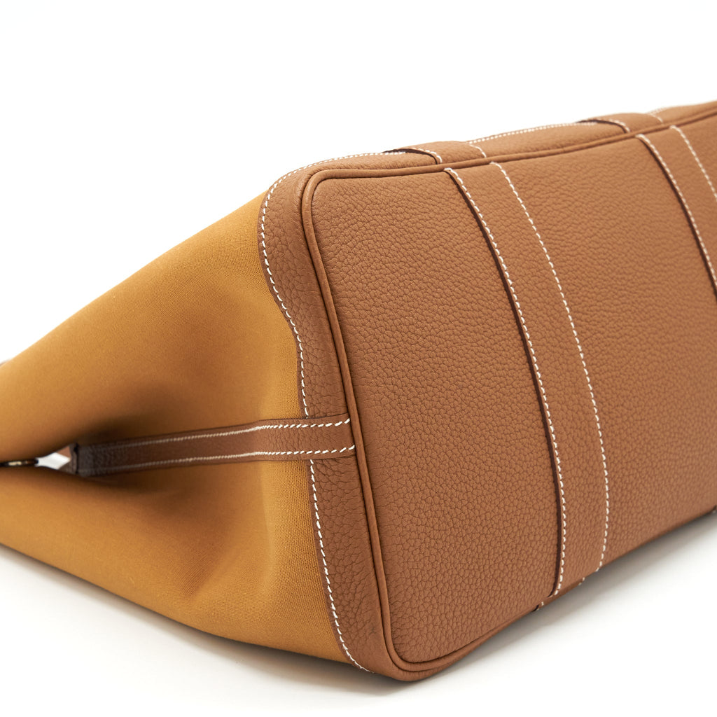 HERMES GARDEN PARTY 36 OFFICER BICOLOUR DUNE-MAGNOLIA/GOLD SHW