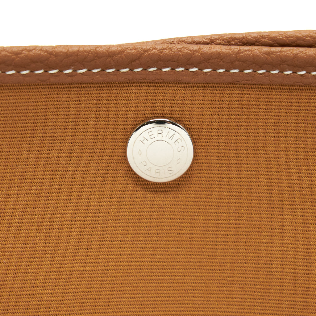 HERMES GARDEN PARTY 36 OFFICER BICOLOUR DUNE-MAGNOLIA/GOLD SHW