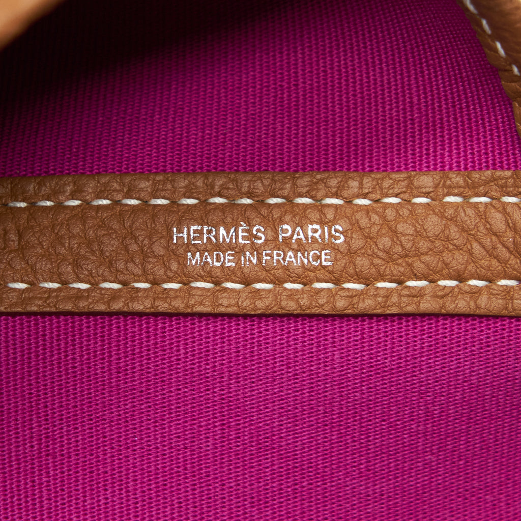 HERMES GARDEN PARTY 36 OFFICER BICOLOUR DUNE-MAGNOLIA/GOLD SHW