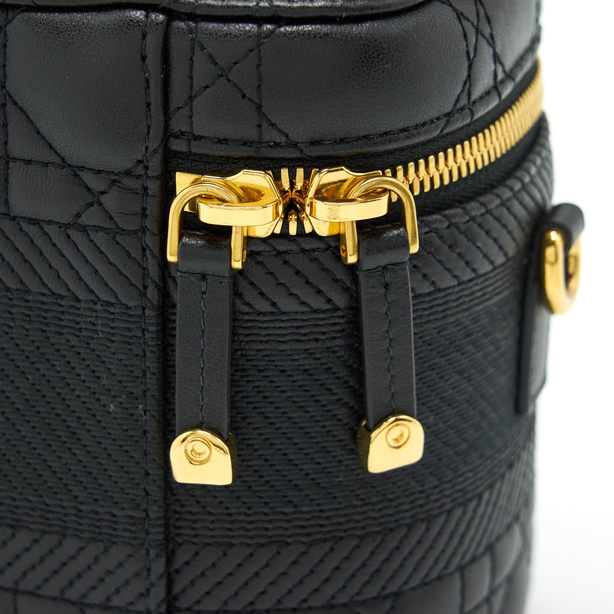 DIOR SMALL DIORTRAVEL VANITY CASE BLACK GHW WITH AN EXTRA TWILLY