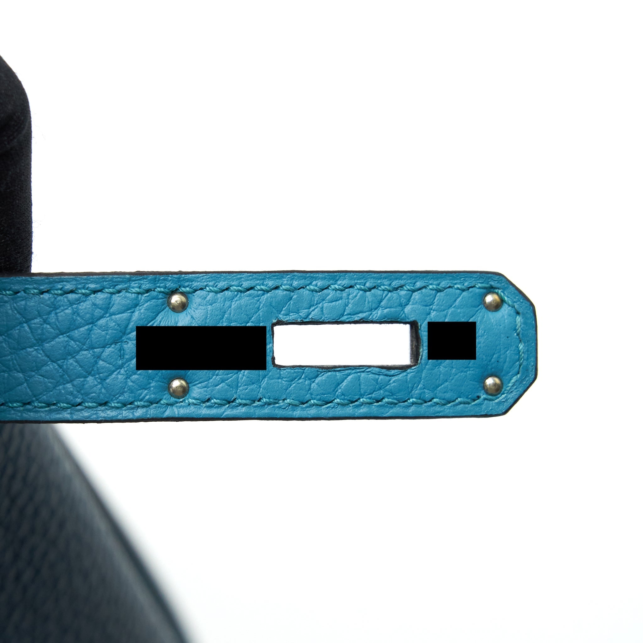HERMES SO KELLY 22 TOGO BLUE COLVERT / TURQUOISE SHW