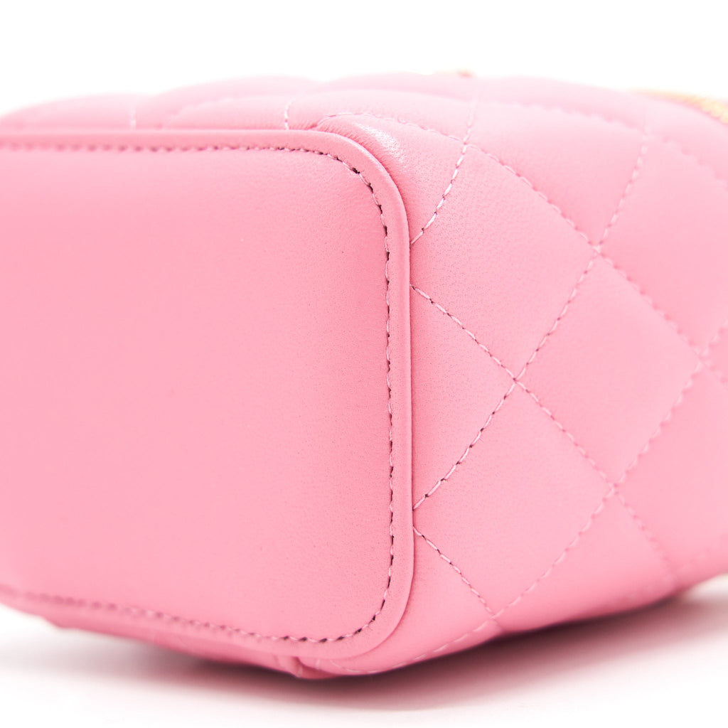 CHANEL SMALL VANITY WITH CHAIN PINK