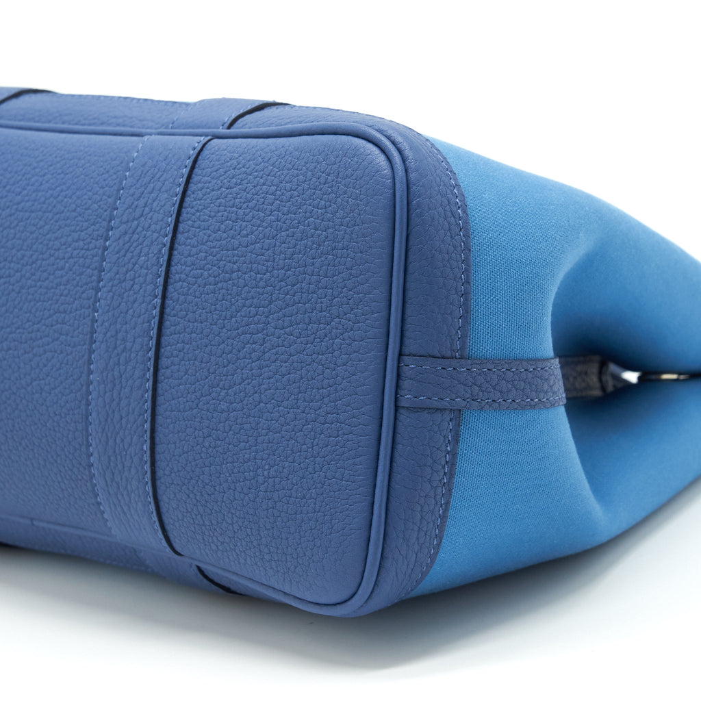 HERMES GARDEN PARTY 30 CANVAS BLUE BRIGHTON/AZUR SHW