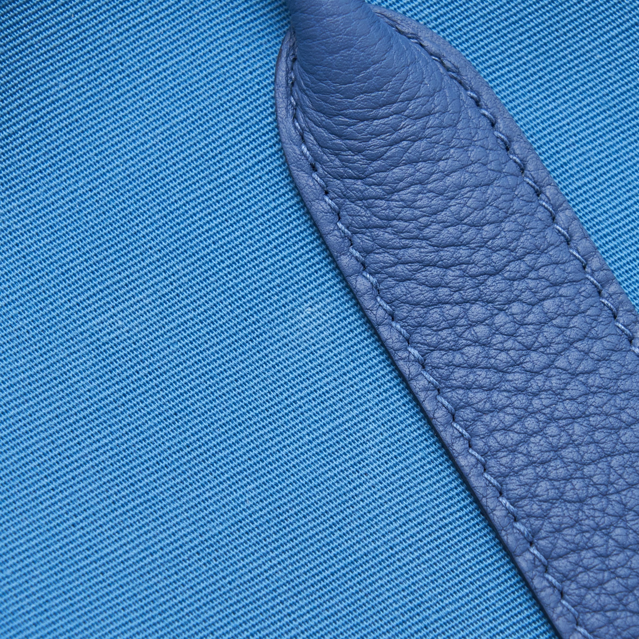 HERMES GARDEN PARTY 30 CANVAS BLUE BRIGHTON/AZUR SHW