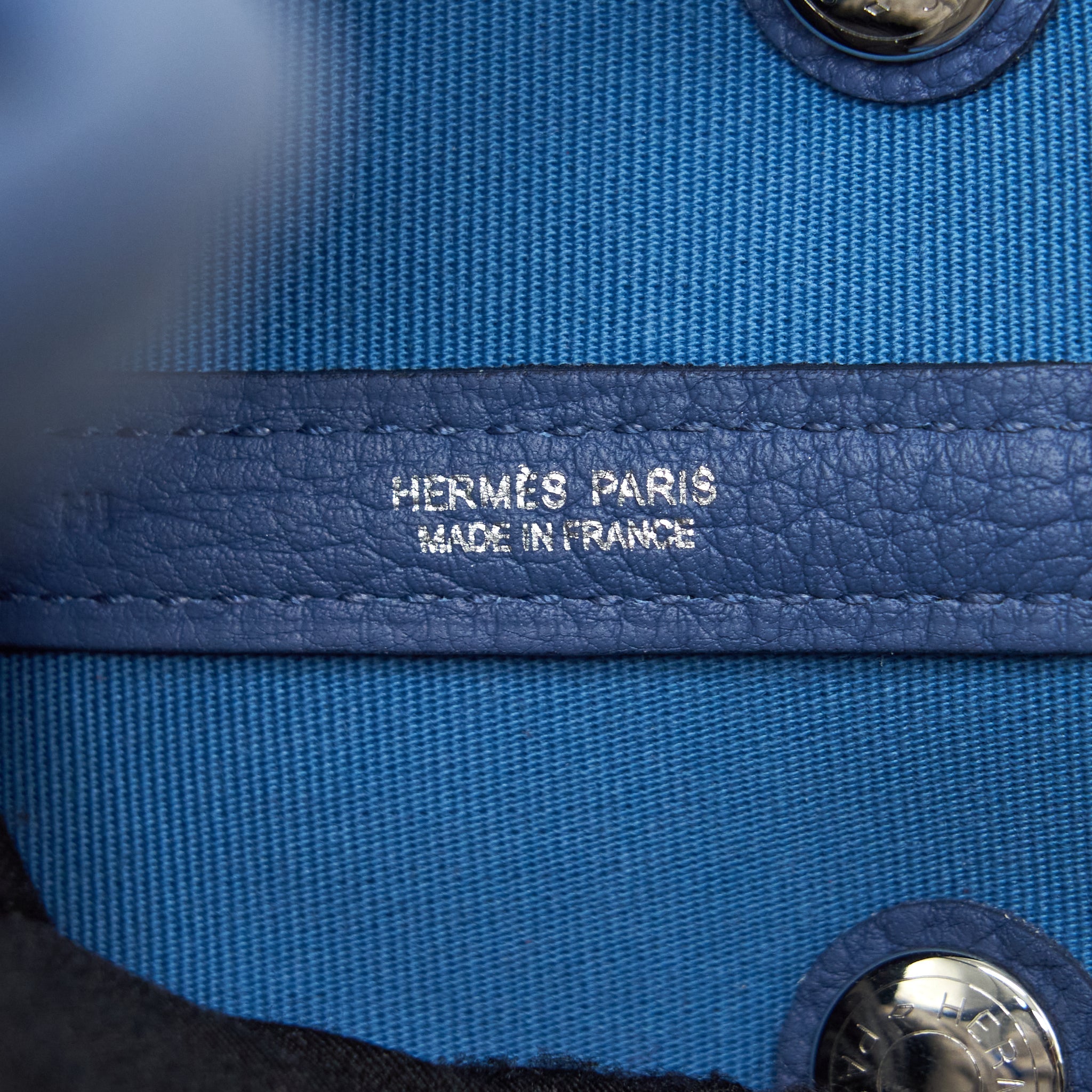 HERMES GARDEN PARTY 30 CANVAS BLUE BRIGHTON/AZUR SHW