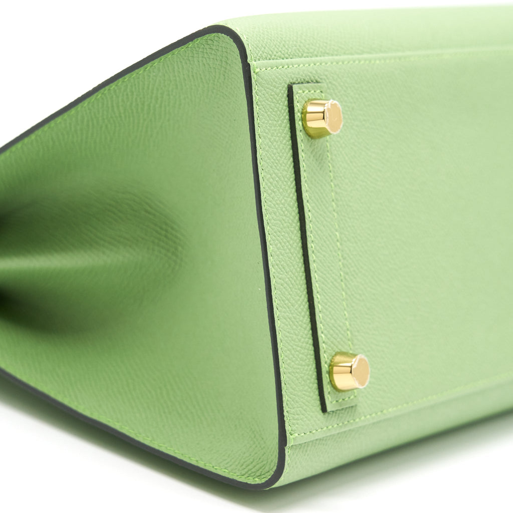 HERMES BIRKIN 25 SELLIER VERT CRIQUET GHW