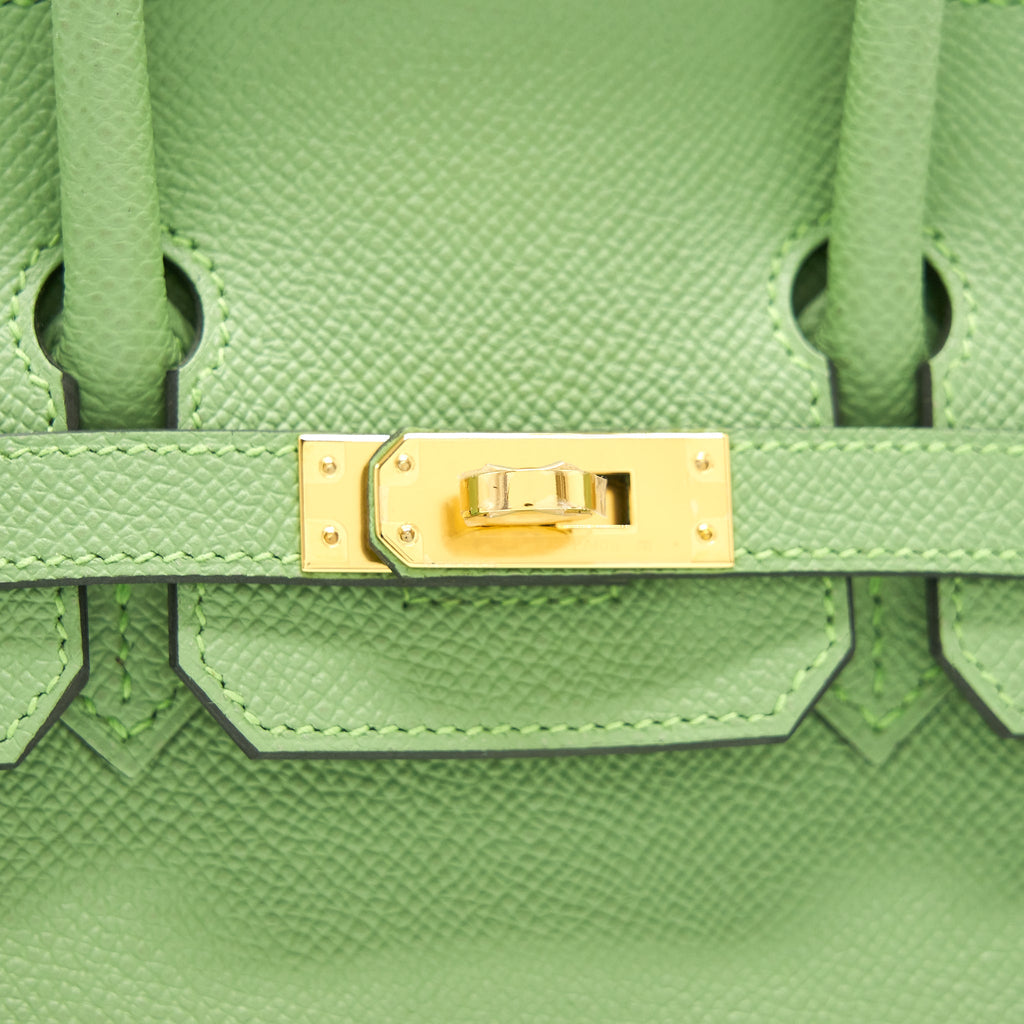 HERMES BIRKIN 25 SELLIER VERT CRIQUET GHW