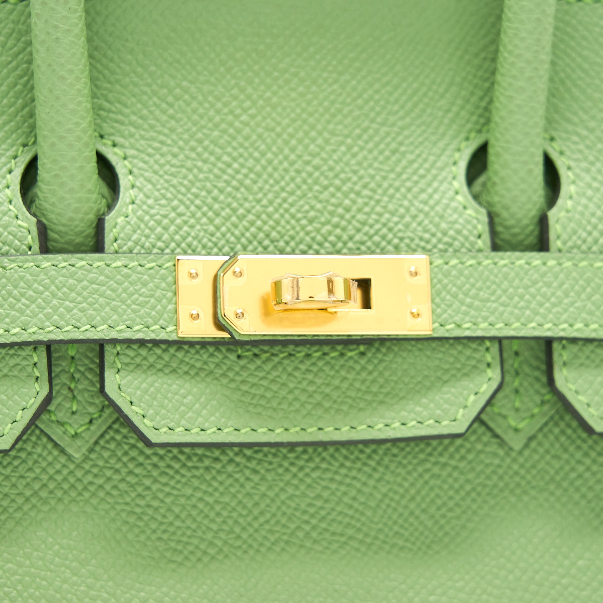 HERMES BIRKIN 25 SELLIER VERT CRIQUET GHW