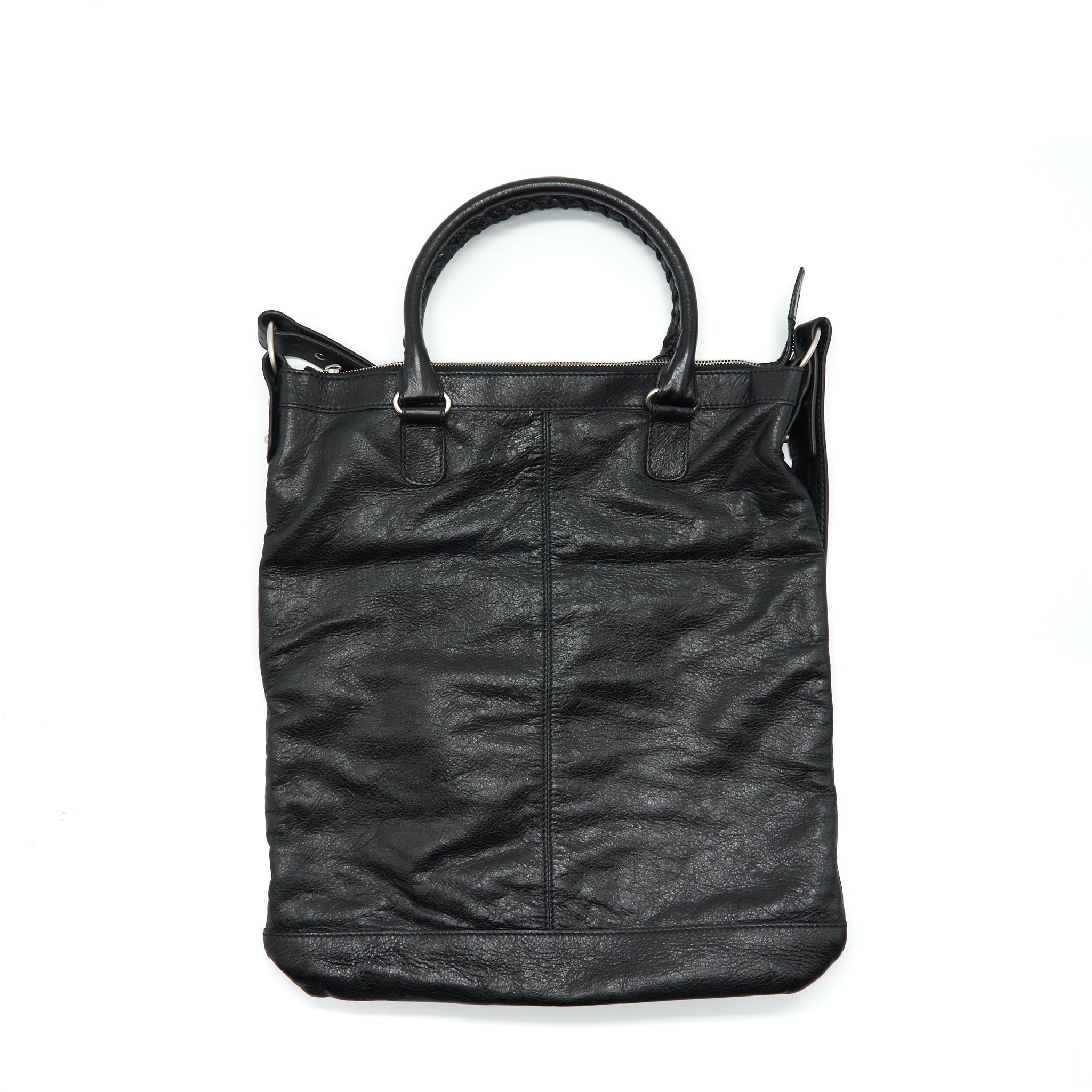 BALENCIAGA TOP HANDLE VERTICAL TOTE BAG BLACK SHW