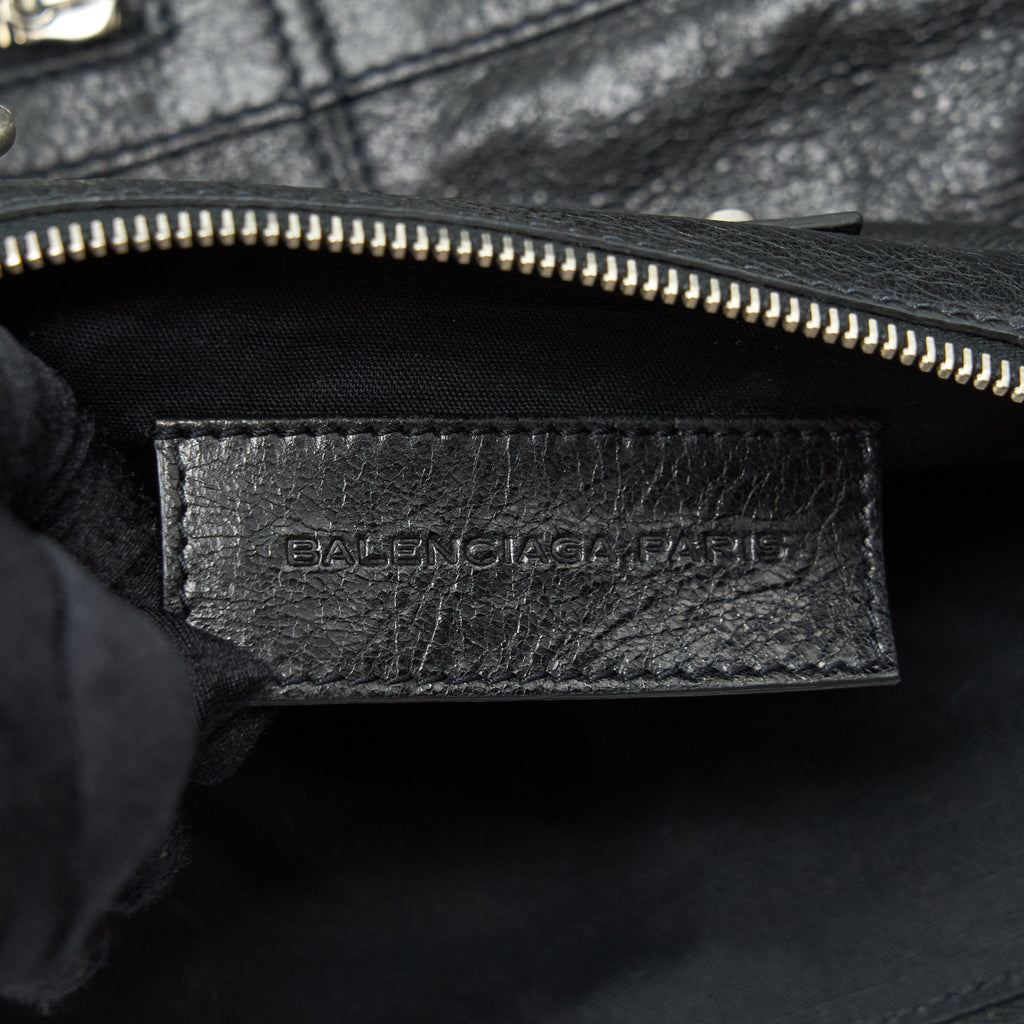 BALENCIAGA TOP HANDLE VERTICAL TOTE BAG BLACK SHW