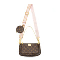 LOUIS VUITTON MULTI POCHETTE ACCESSORIES MONOGRAM CANVAS ROSE CLAIR GHW
