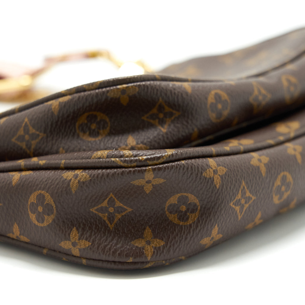 LOUIS VUITTON MULTI POCHETTE ACCESSORIES ROSE CLAIR MONOGRAM CANVAS GHW