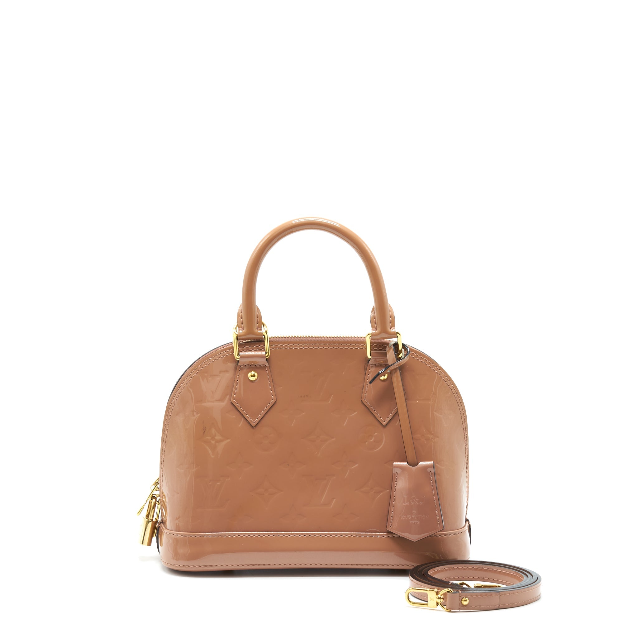 LOUIS VUITTON ALMA BB PATENT PINK GHW