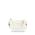 CHANEL SMALL GABRIELLE HOBO BAG CALFSKIN WHITE MULTICOLOUR HARDWARE