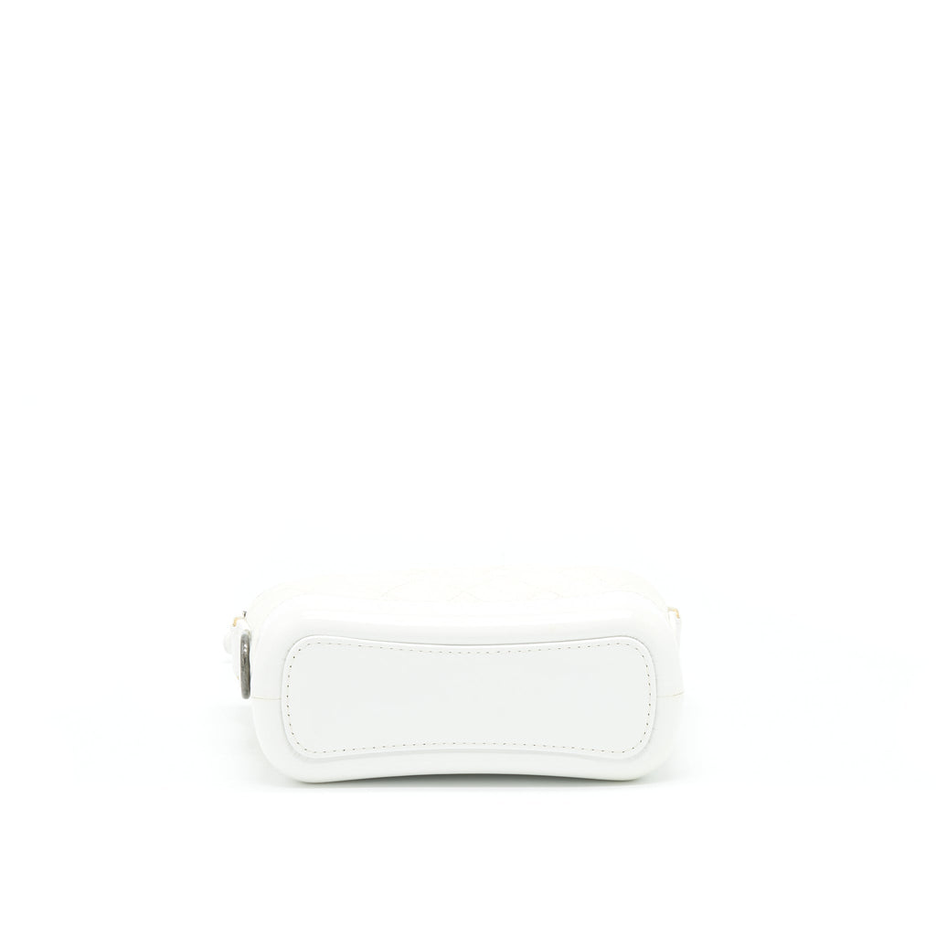 CHANEL SMALL GABRIELLE HOBO BAG CALFSKIN WHITE MULTICOLOUR HARDWARE