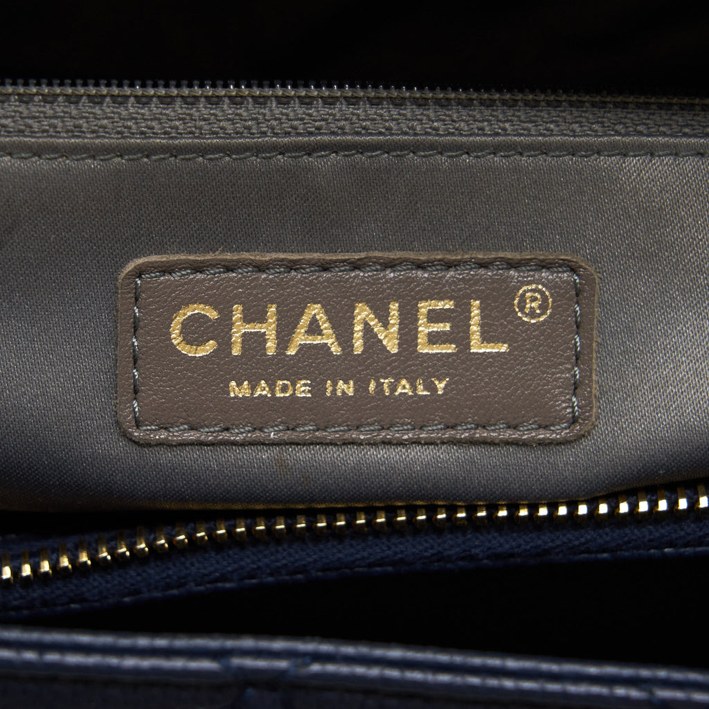CHANEL GRAND SHOPPING TOTE XL CAVIAR NAVY GHW