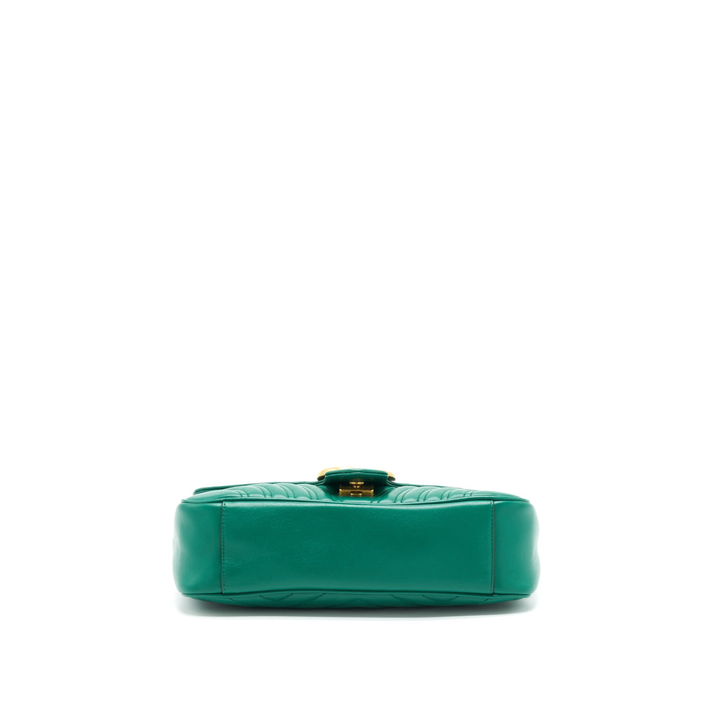 GUCCI SMALL MARMONT BAG GREEN GHW