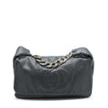 CHANEL VINTAGE SHOULDER BAG CAVIAR BLACK RUTHENIUM HARDWARE