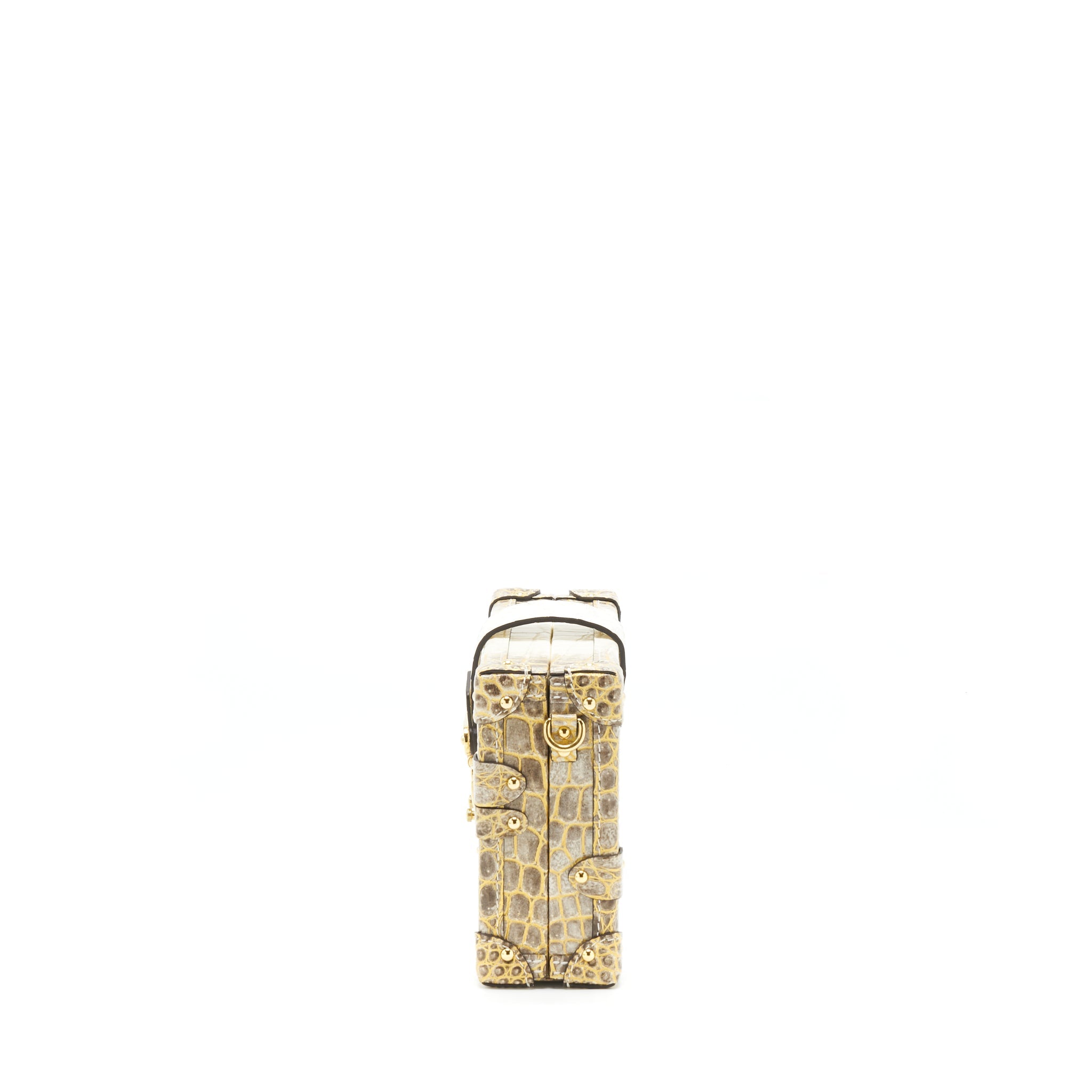LOUIS VUITTON PETITE MALLE NILOTICUS CROCODILE WHITE GHW