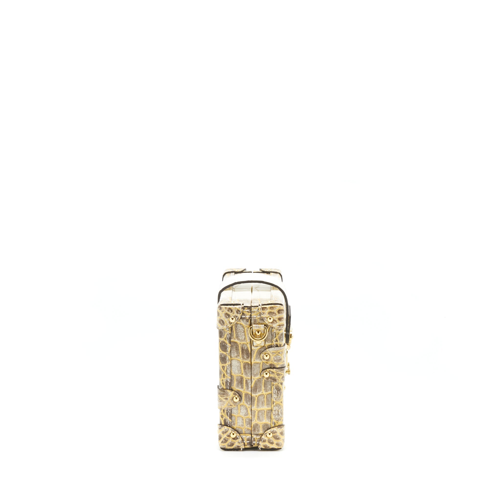 LOUIS VUITTON PETITE MALLE NILOTICUS CROCODILE WHITE GHW