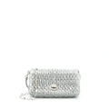 MIU MIU ICONIC CRYSTAL CLOQUE NAPPA SILVER SHW