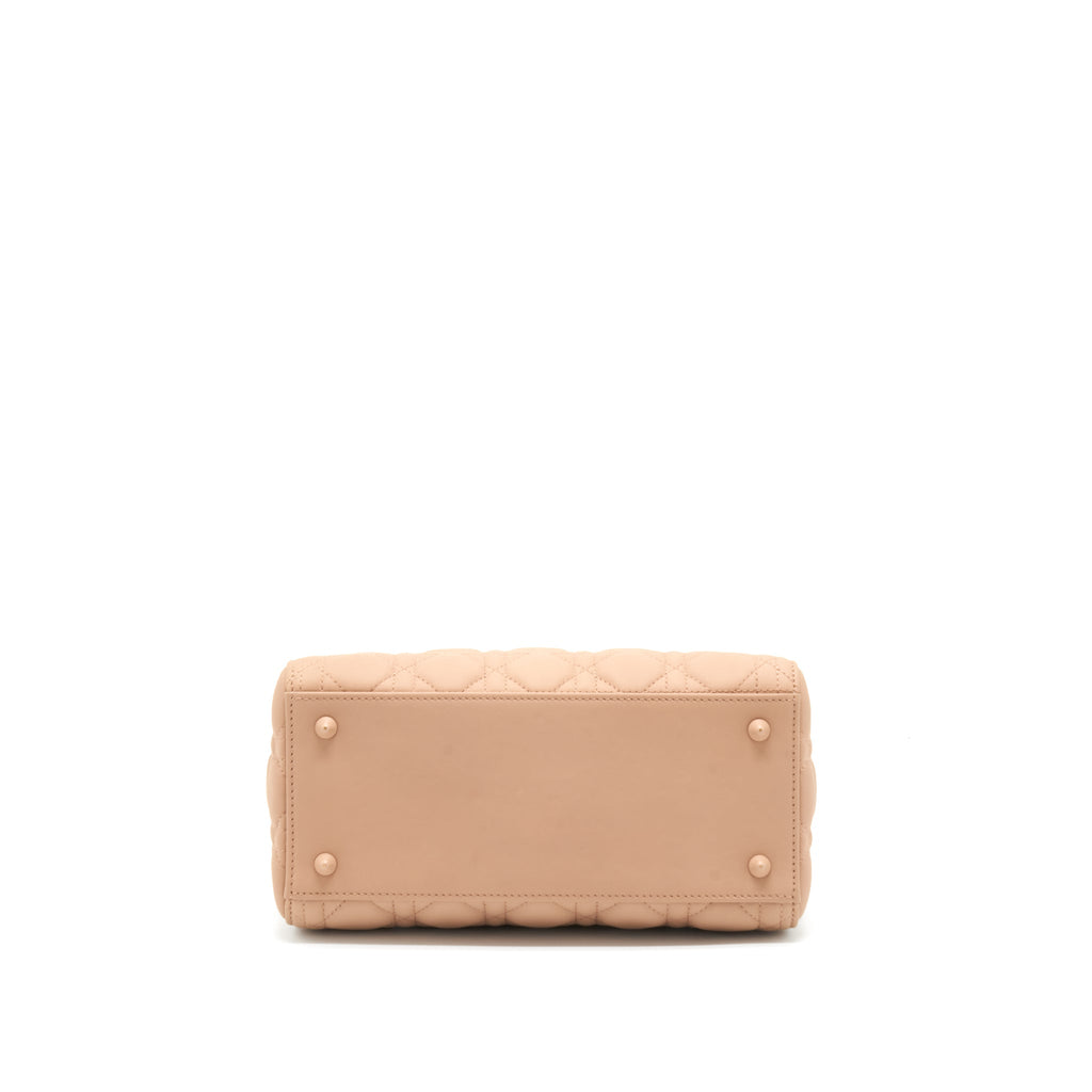 DIOR MEDIUM LADY DIOR BLUSH ULTRAMATTE CANNAGE CALFSKIN BAG