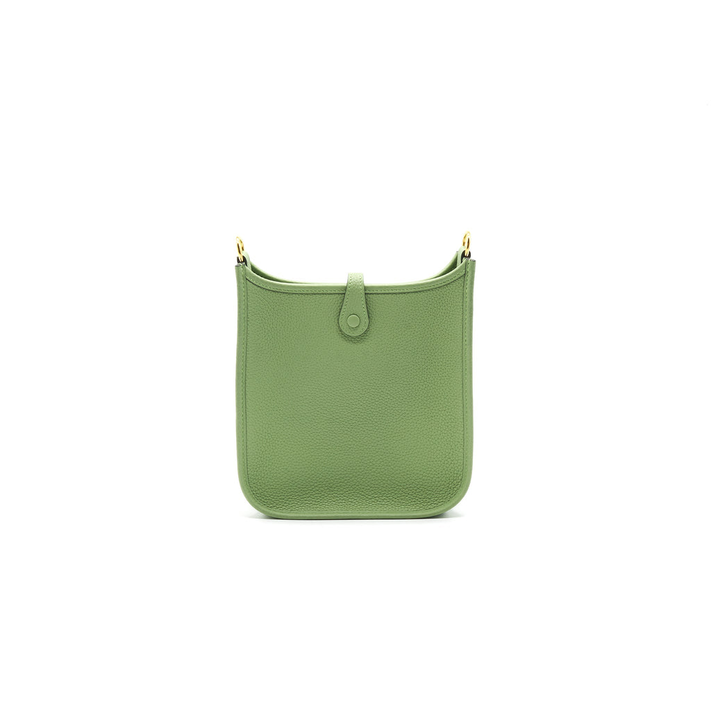 HERMES MINI EVELYNE VERT CRIQUT GHW