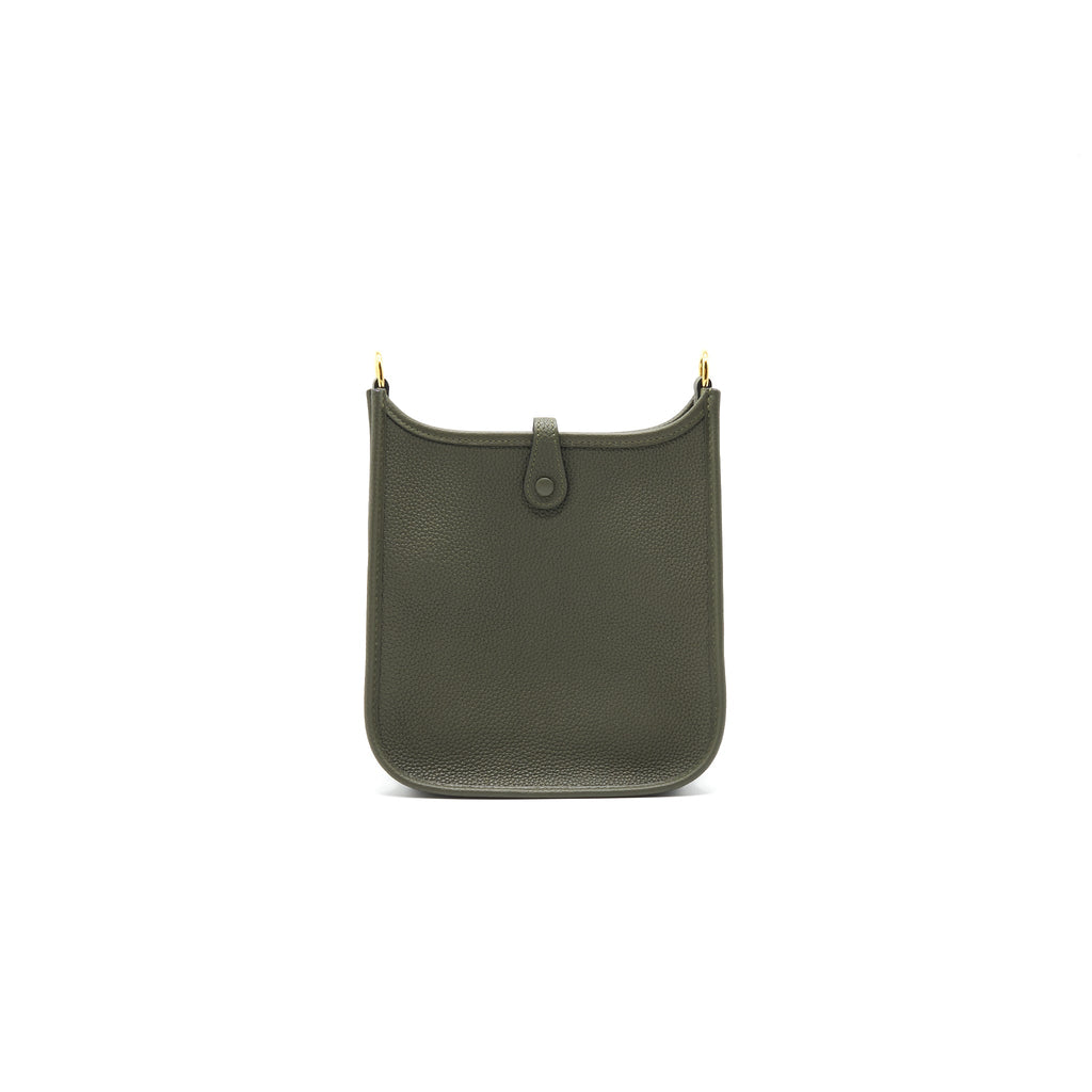 HERMES MINI EVELYNE VERT OLIVE GHW