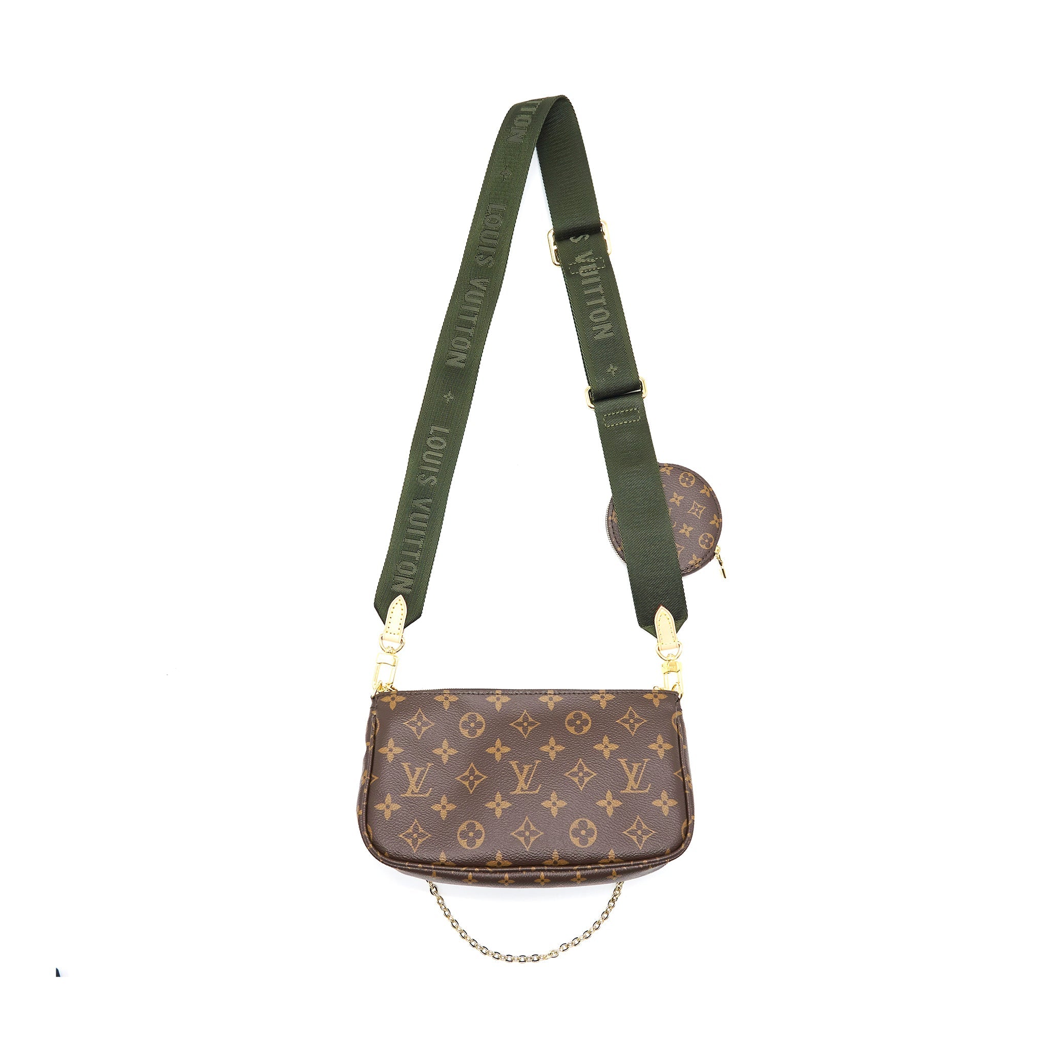 LOUIS VUITTON MULTI POCHETTE MONOGRAM ACCESSORIES KHAKI STRAP