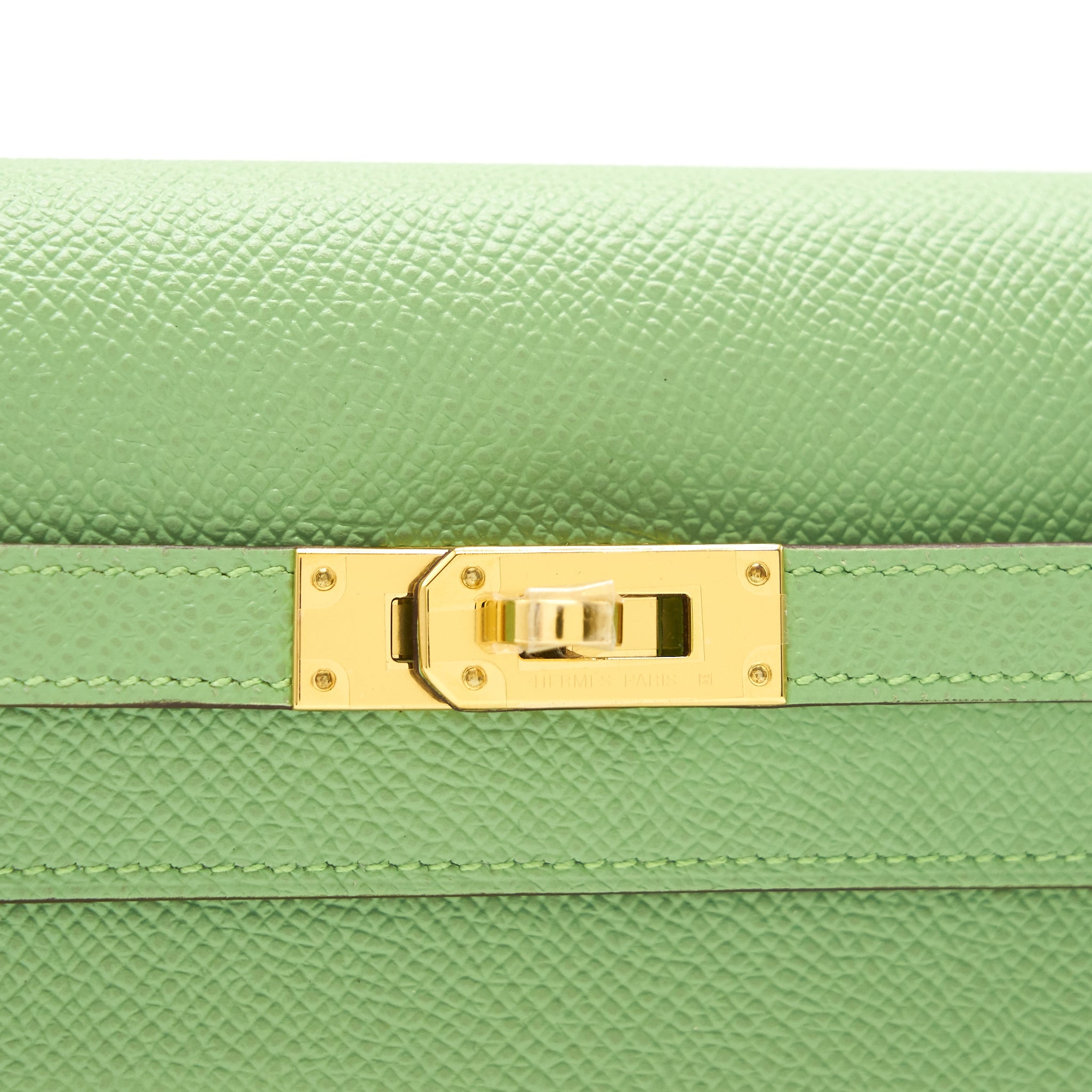 HERMES KELLY TO GO VERT CRIQUET GHW