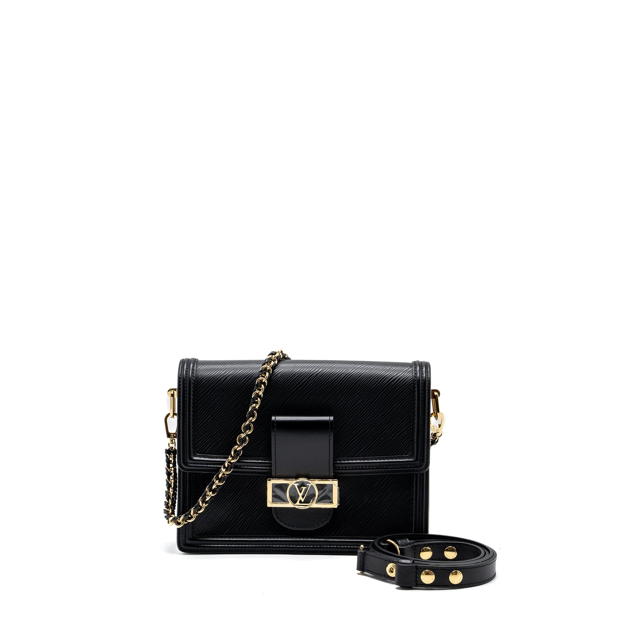 LOUIS VUITTON DAUPHINE MM EPI BLACK GHW (NEW VERSION)