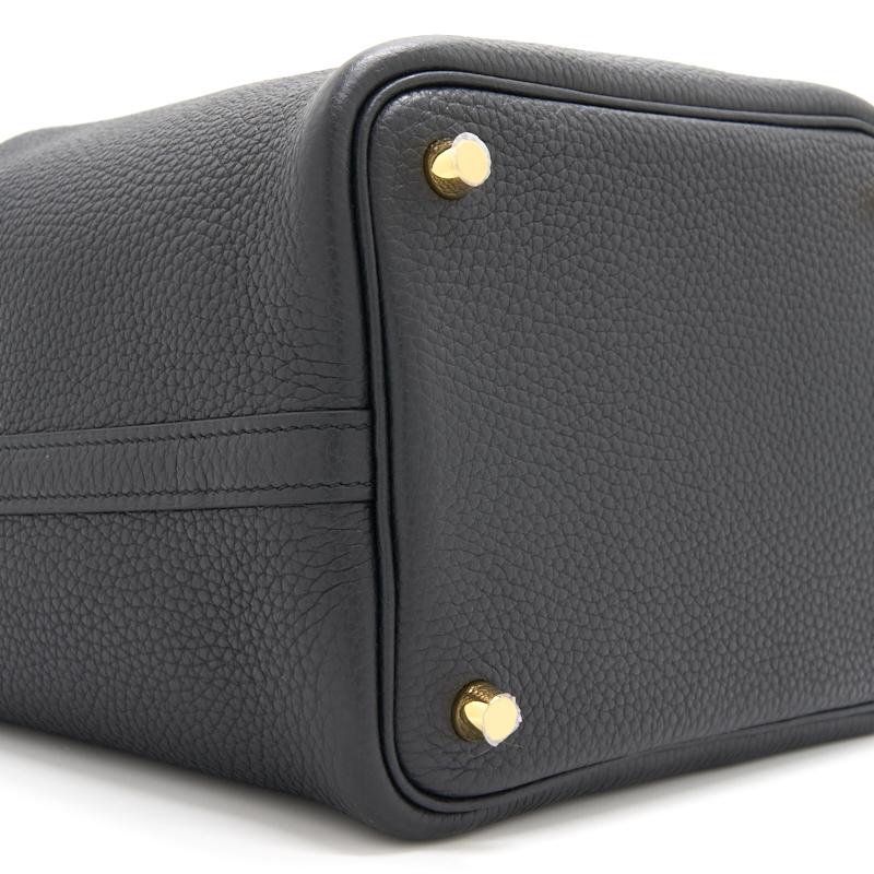 HERMES PICOTIN LOCK 18 BLACK GHW