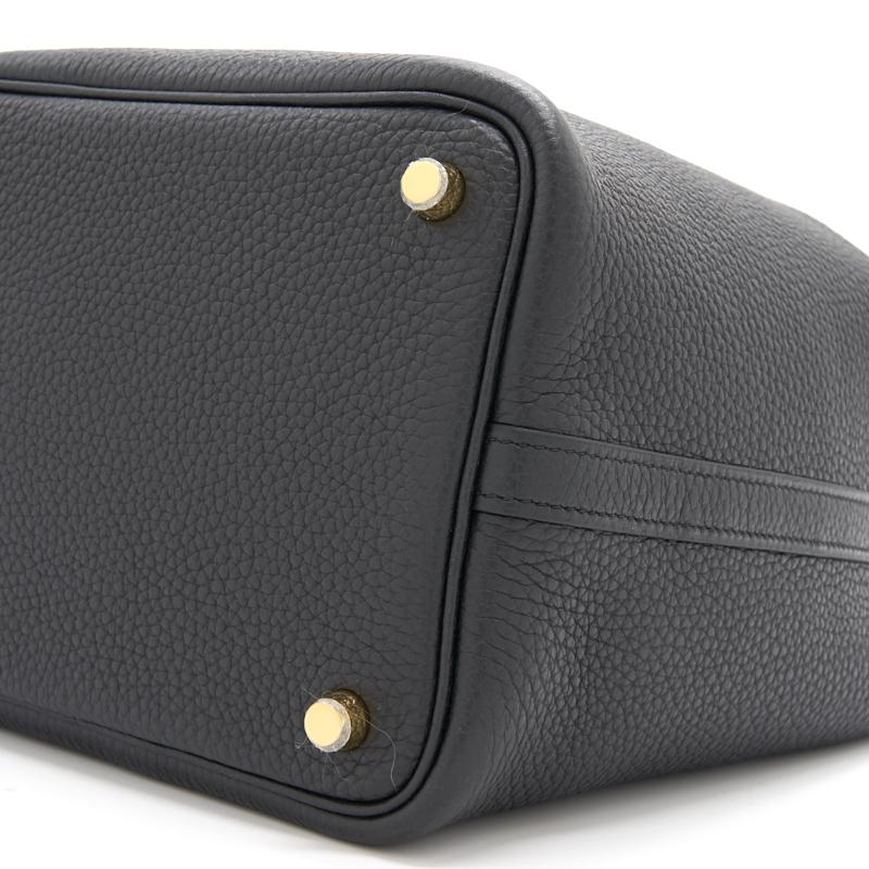 HERMES PICOTIN LOCK 18 BLACK GHW