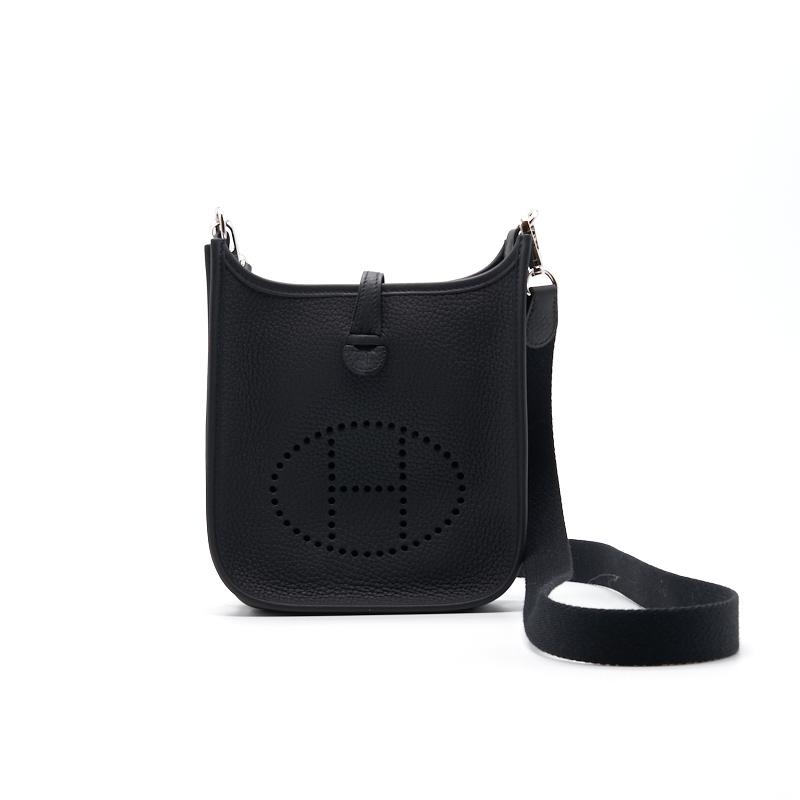 HERMES MINI EVELYNE BLACK WITH SHW